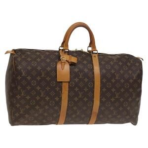LOUIS VUITTON Monogram Keepall 55 Boston Bag M41424